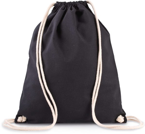 Mochila em algodão biológico com cordões