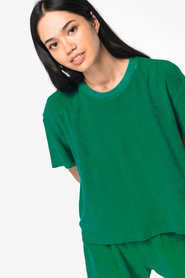 T-shirt eco-responsável em malha turca de senhora