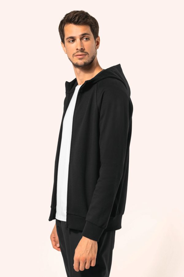 Sweatshirt com fecho e capuz de homem