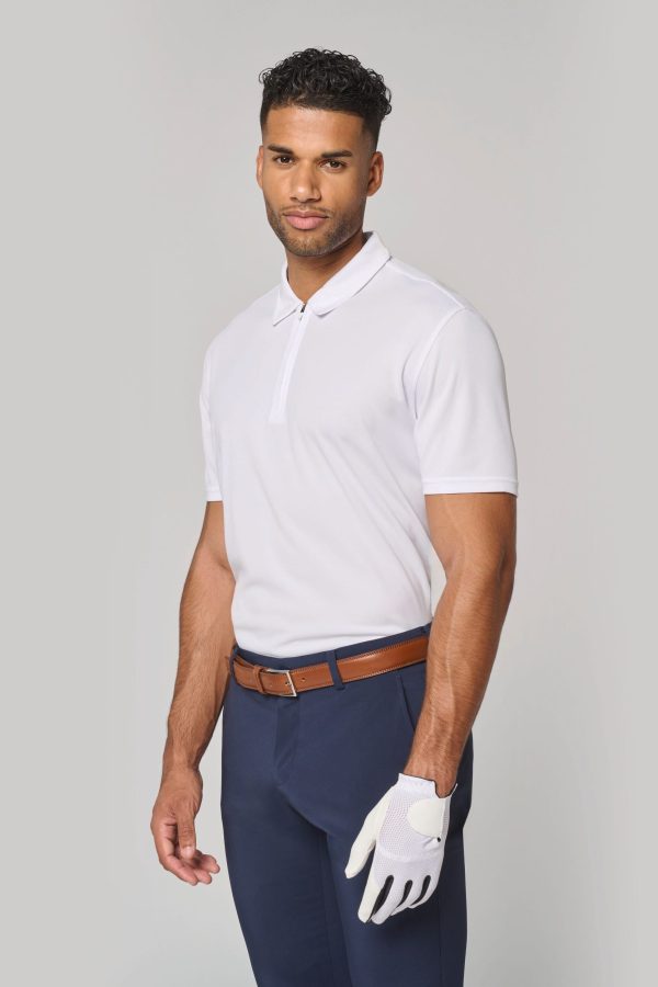 Polo de desporto com 1/2 fecho de homem