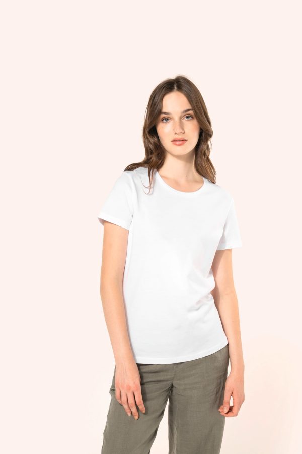 T-shirt Supima® decote redondo e manga curta de senhora