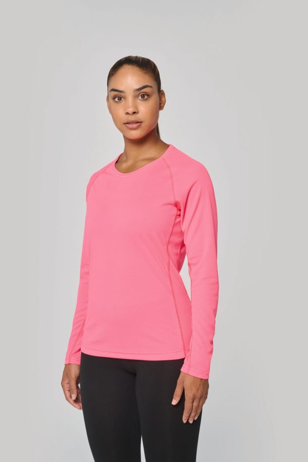 T-shirt de senhora de desporto de manga comprida