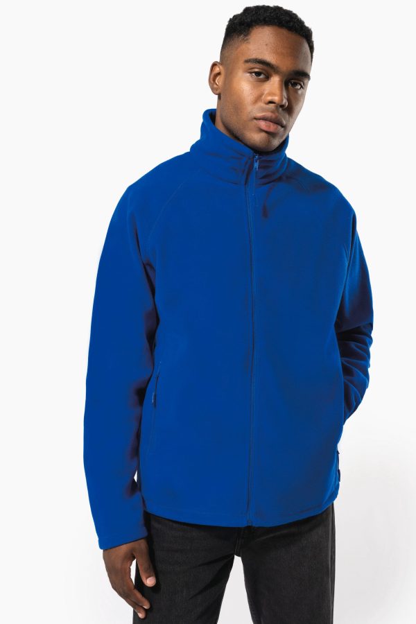 Casaco micropolar com mangas raglan de homem