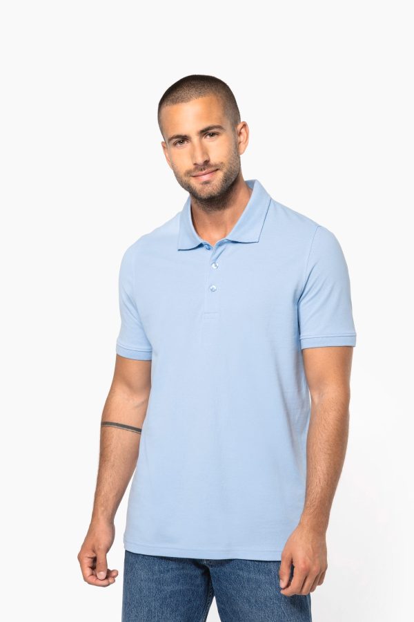 Polo piqué de homem de manga curta