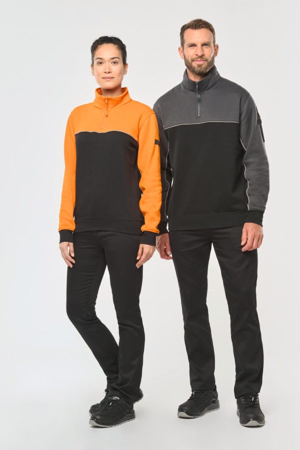 Sweatshirt meio fecho eco-responsável unissexo