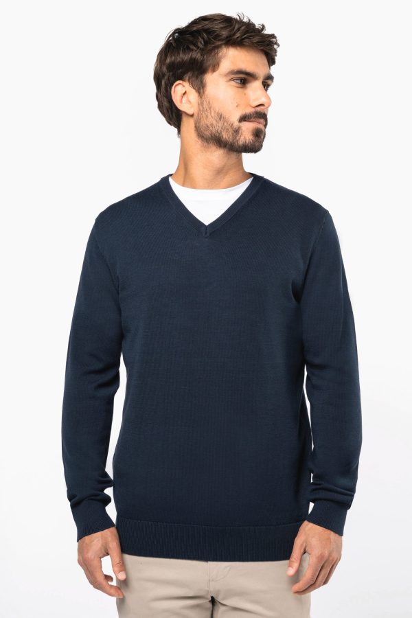 Camisola decote V eco-responsável de homem