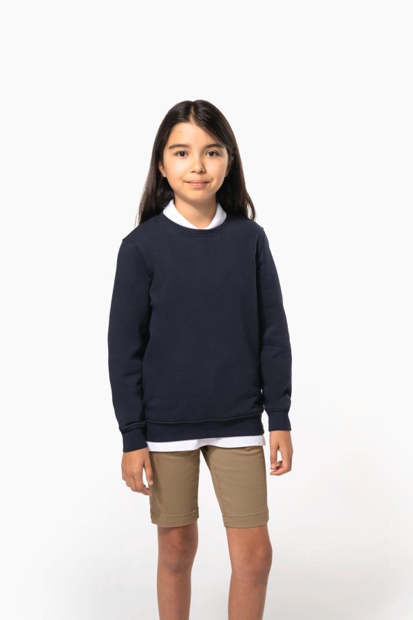 Sweatshirt decote redondo de criança