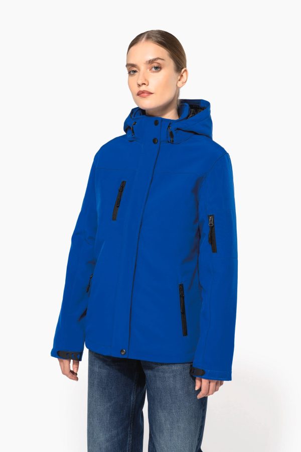 Parka softshell acolchoada de senhora com capuz