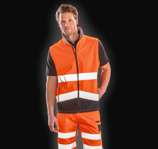 Colete softshell de alta visibilidade