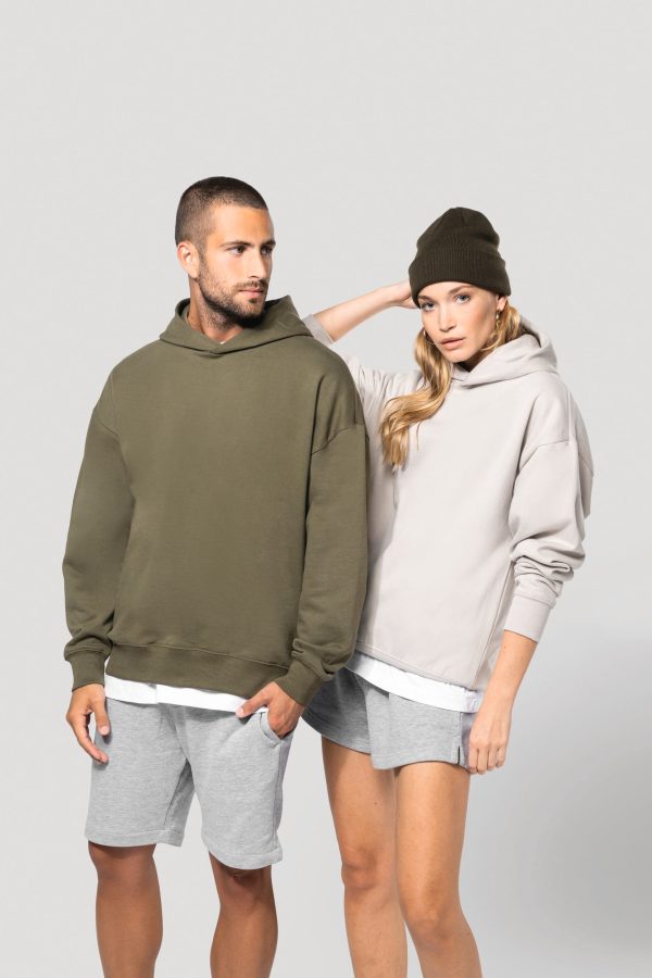 Sweatshirt oversize cardada com capuz unissexo