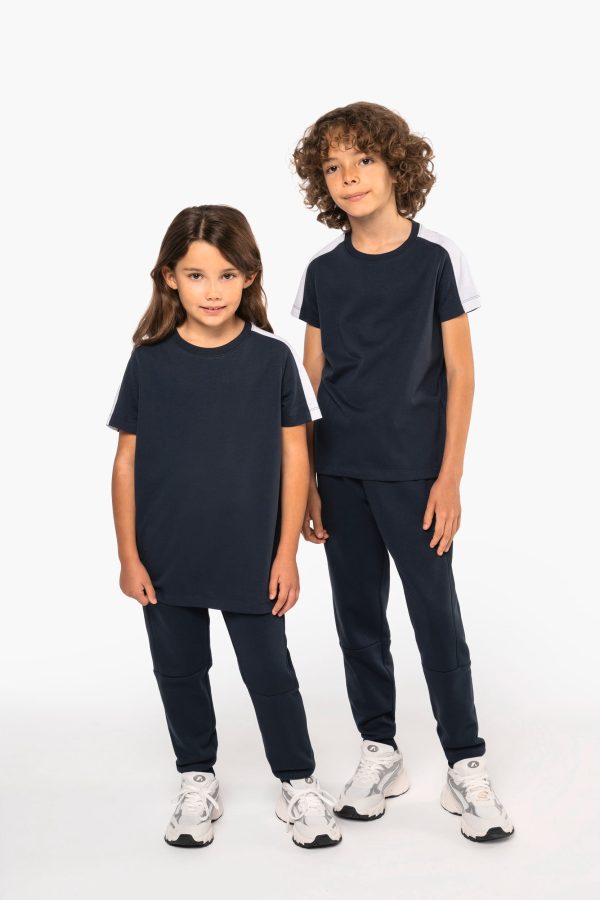 T-shirt teamwear bicolor de criança
