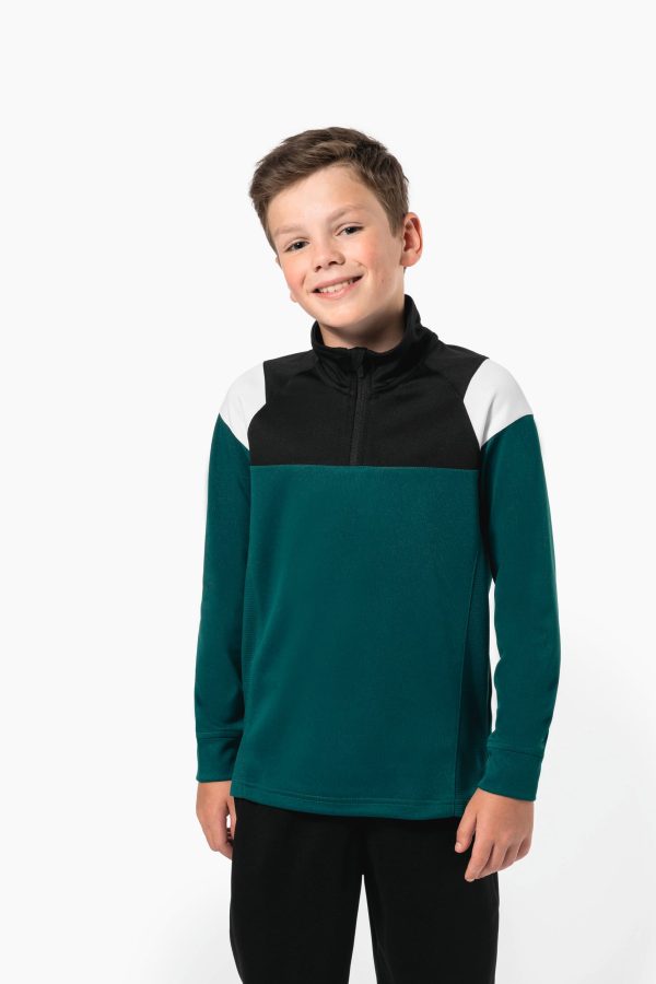 Sweatshirt 1/2 fecho de desporto de criança