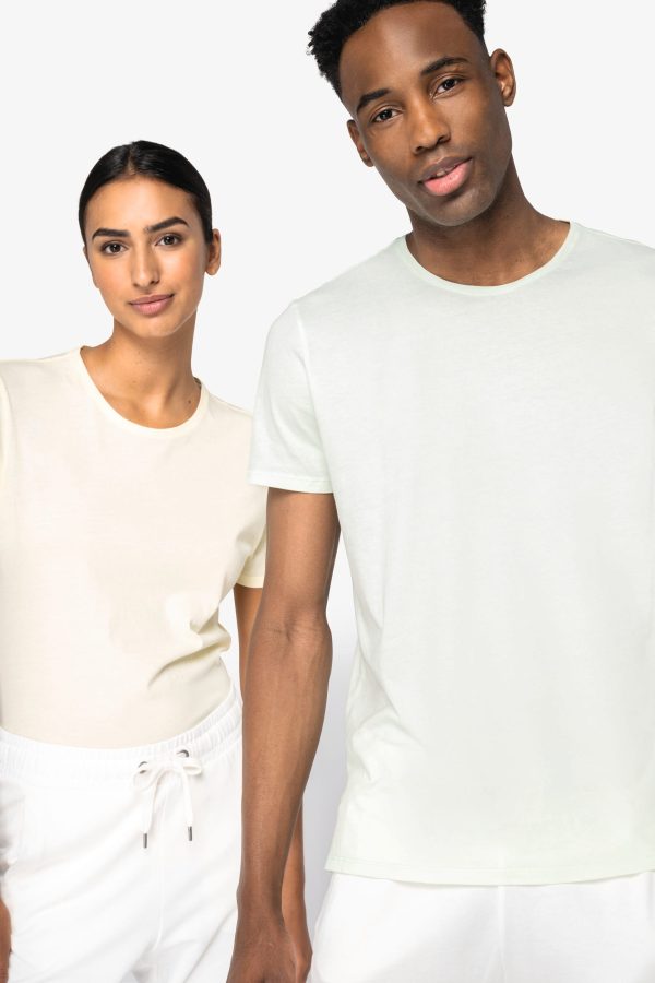 T-shirt eco-responsável com aspecto lavado unissexo