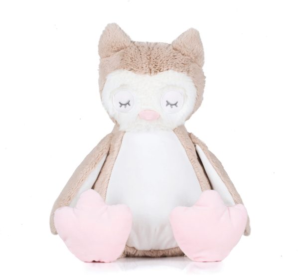 Coruja de peluche com fecho