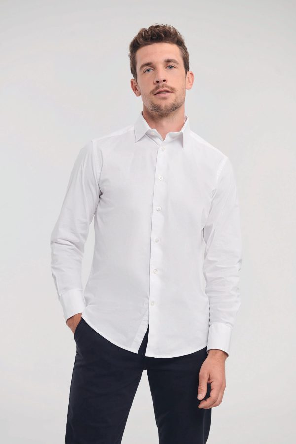 Camisa justa de manga comprida