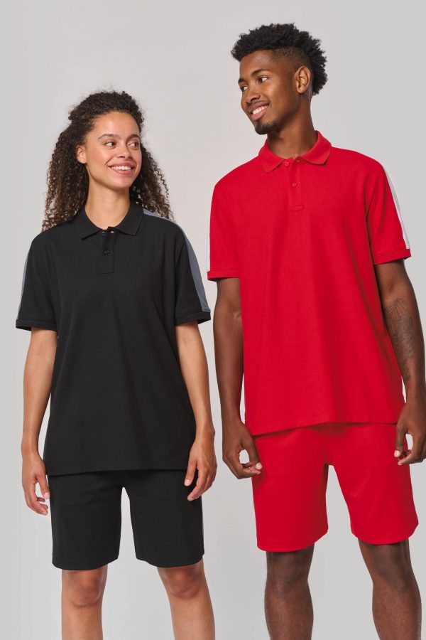 Polo teamwear bicolor unissexo