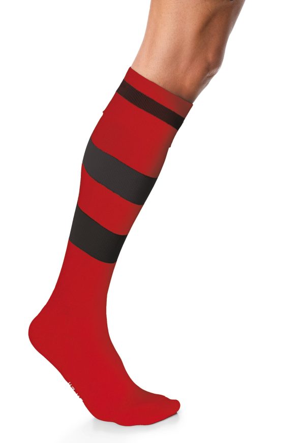 Meias de desporto às riscas