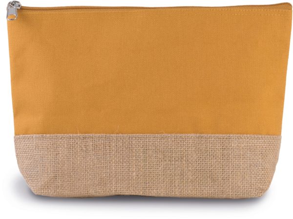 Bolsa em tecido de algodão e juta