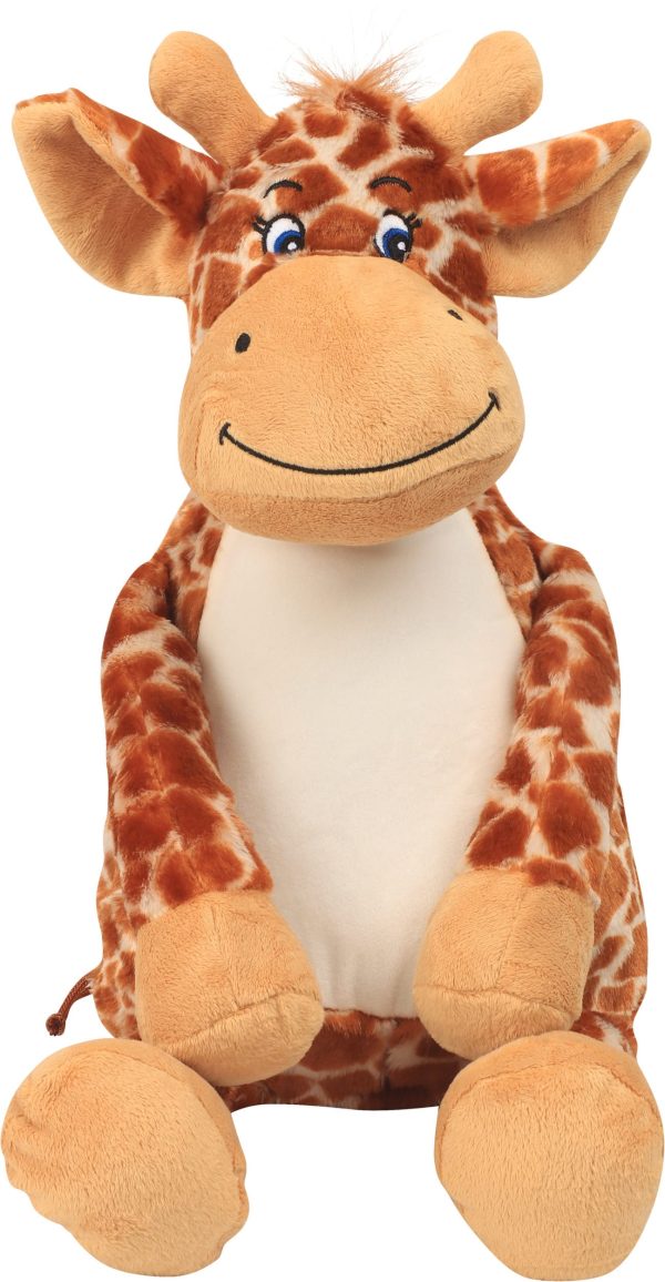 Girafa de peluche com fecho