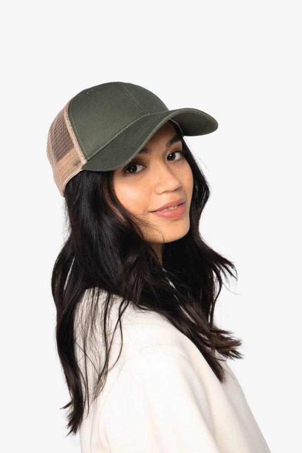 Boné trucker eco-responsável 6 painéis unissexo