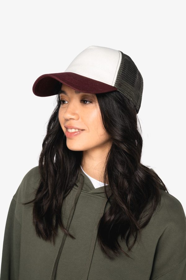Boné trucker eco-responsável 5 painéis unissexo