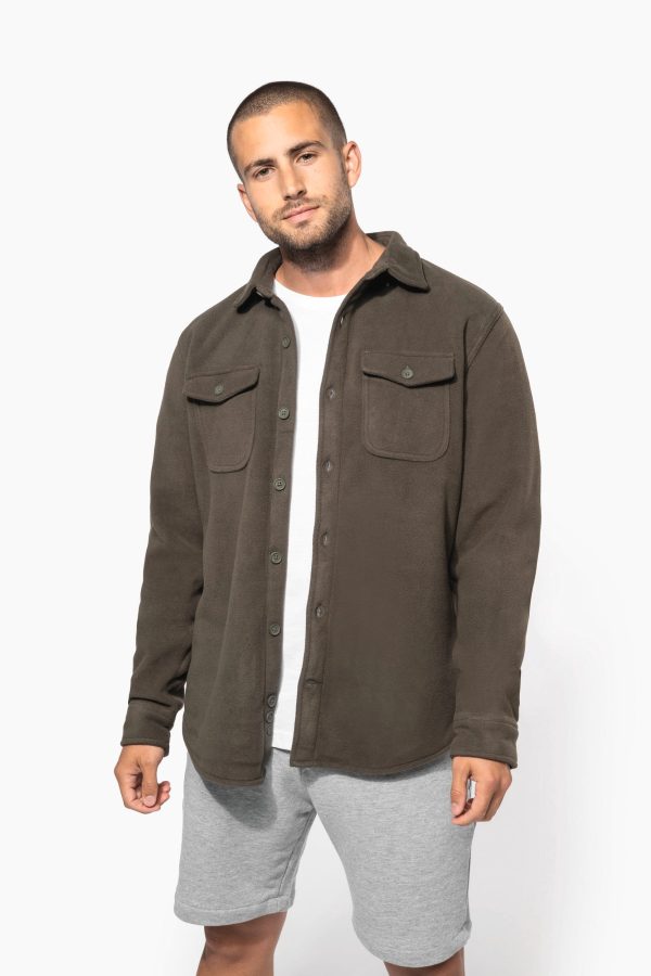Camisa polar com forro em sherpa