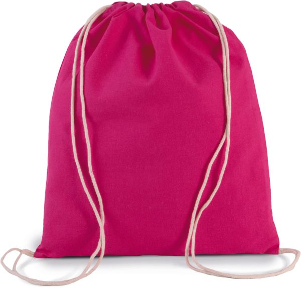 Mochila pequena em algodão biológico com cordões