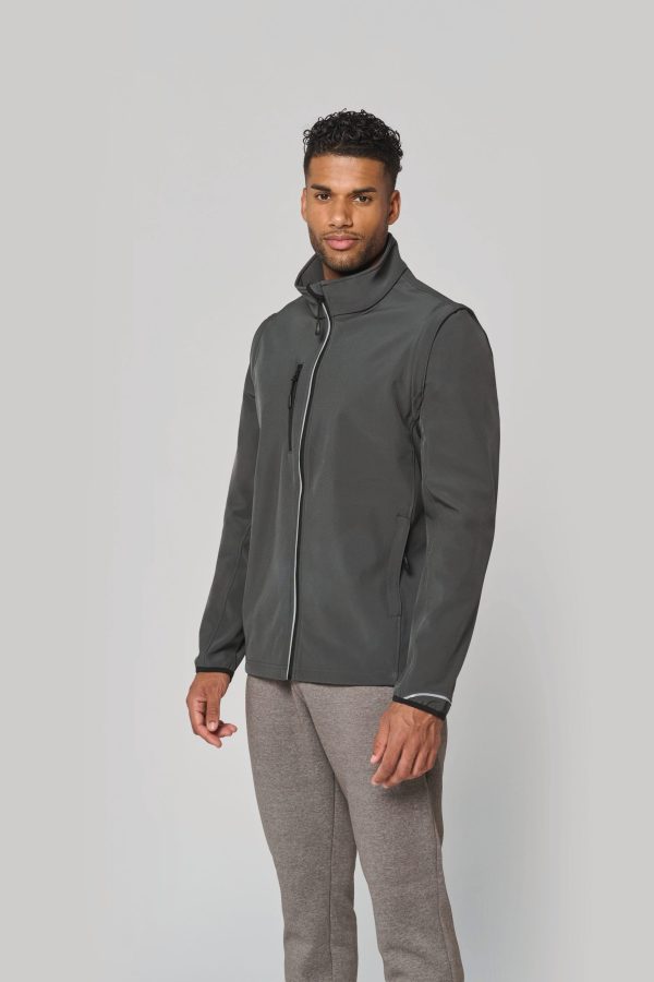 Casaco softshell com mangas amovíveis