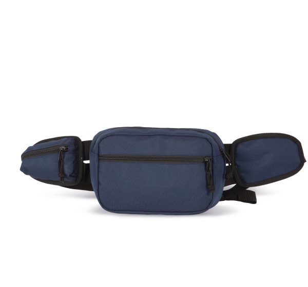 Bolsa de cintura reciclada formato grande com bolso lateral