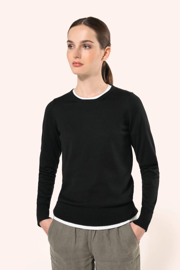 Camisola Supima® com decote redondo de senhora