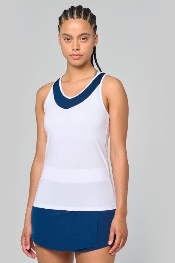 Top de padel bicolor de senhora
