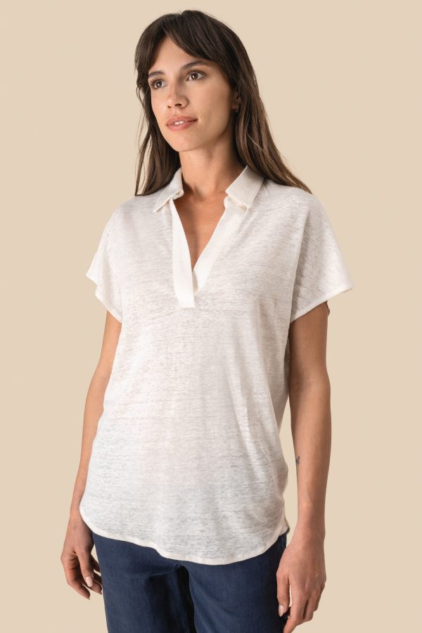 Polo em linho de senhora