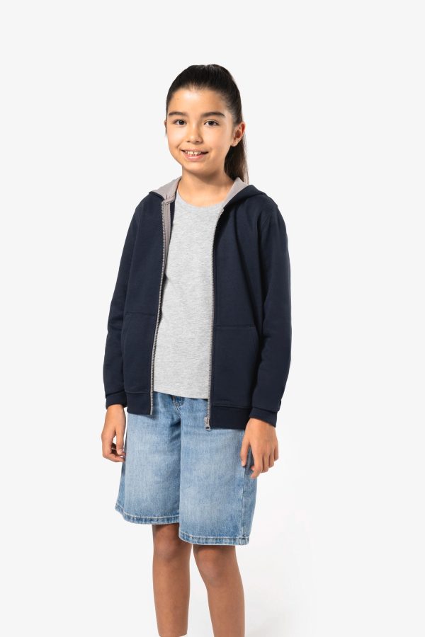 Sweatshirt de criança com capuz e fecho