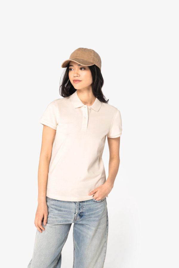 Polo eco-responsável em malha piqué de senhora