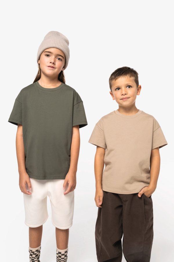 T-shirt eco-responsáveis com ombros descaídos de criança