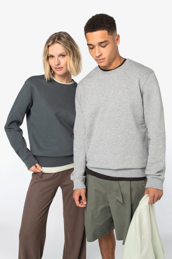 Sweatshirt eco-responsável decote redondo unissexo