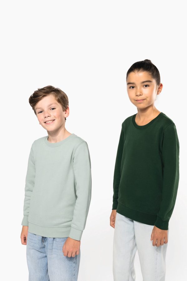 Sweatshirt eco-responsável com decote redondo de criança