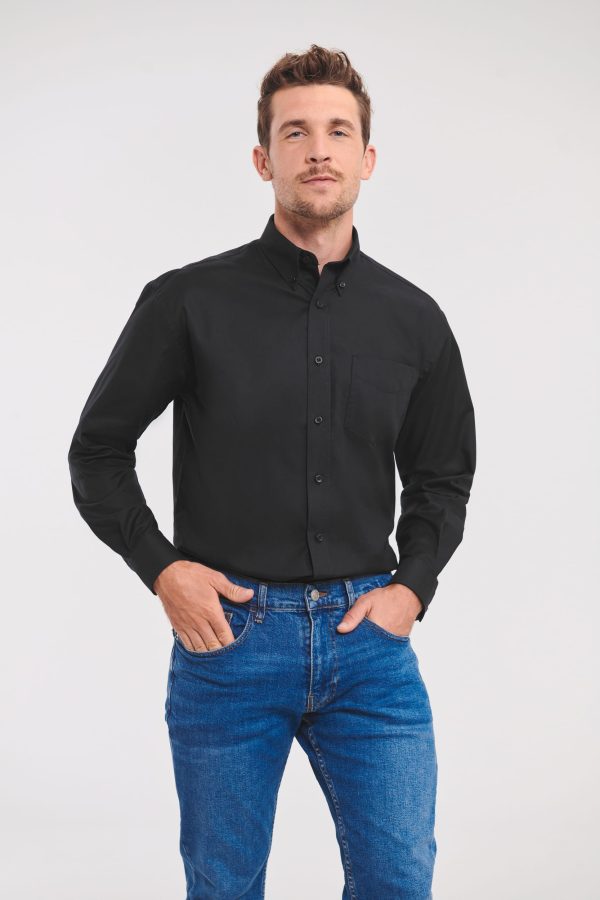 Camisa Oxford de homem de manga comprida