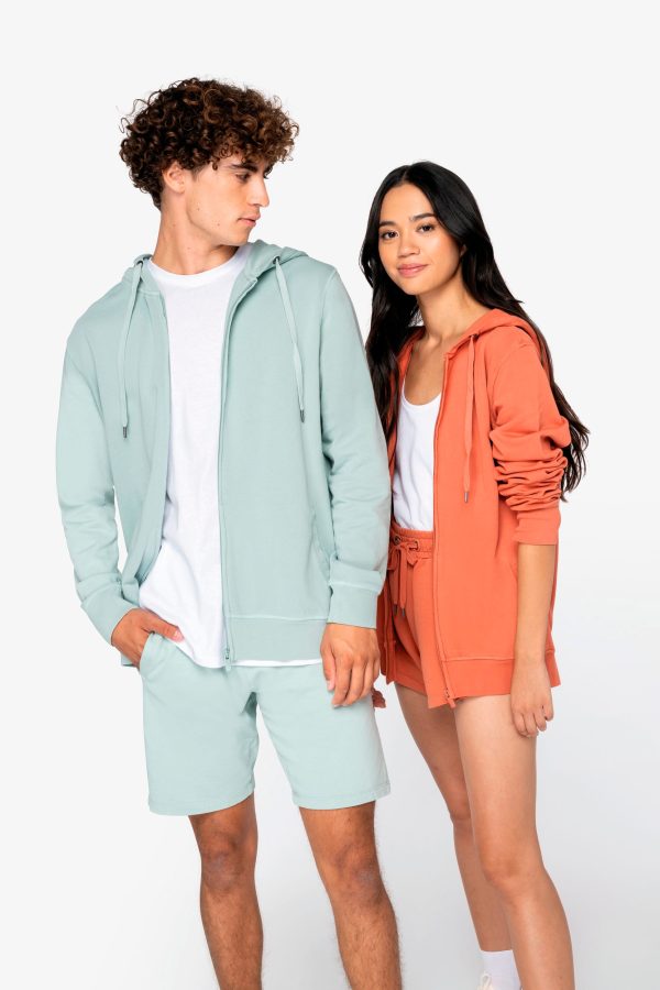 Sweatshirt eco-responsável com fecho e capuz French Terry unissexo