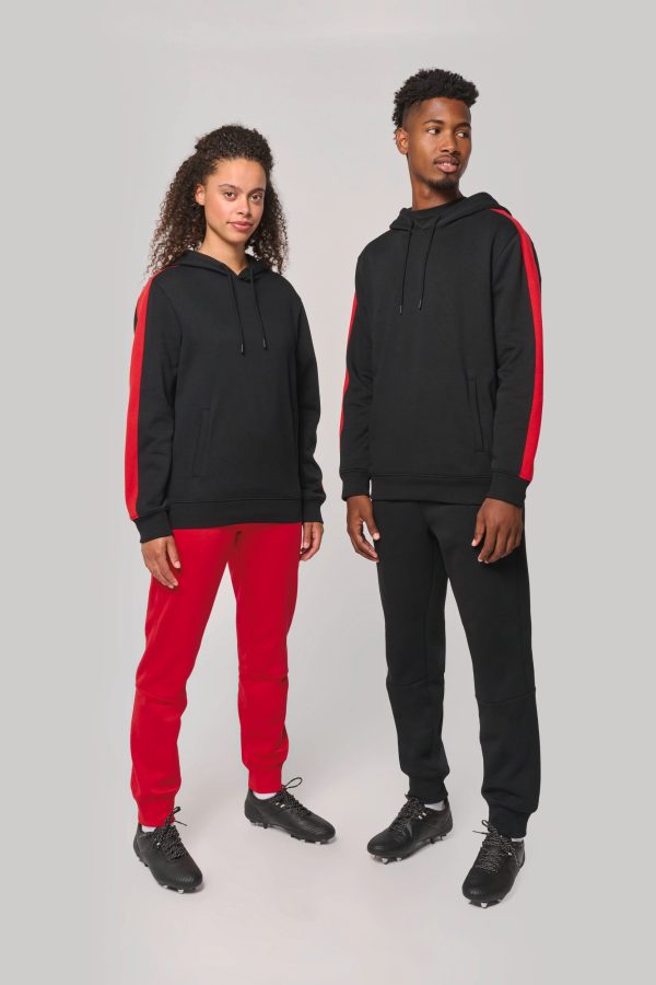Sweatshirt com capuz teamwear bicolor unissexo