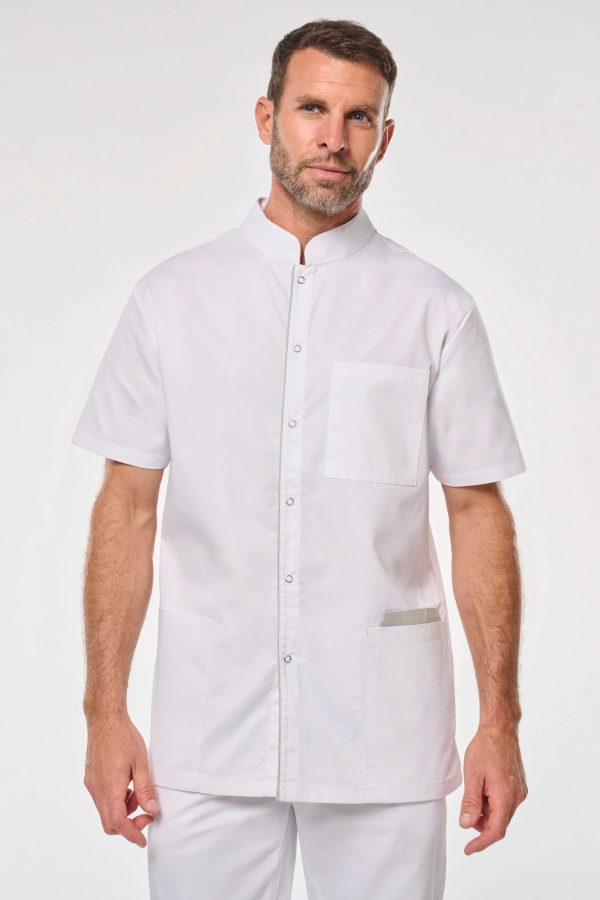 Bata poliéster/algodão com molas de pressão de homem