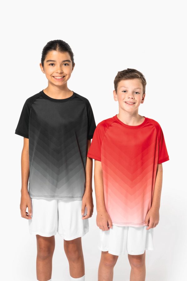 T-shirt multidesporto em poliéster sublimado de criança