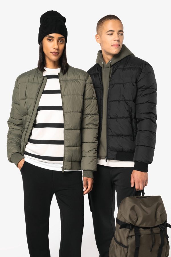 Blusão acolchoado eco-responsável com gola Teddy unissexo