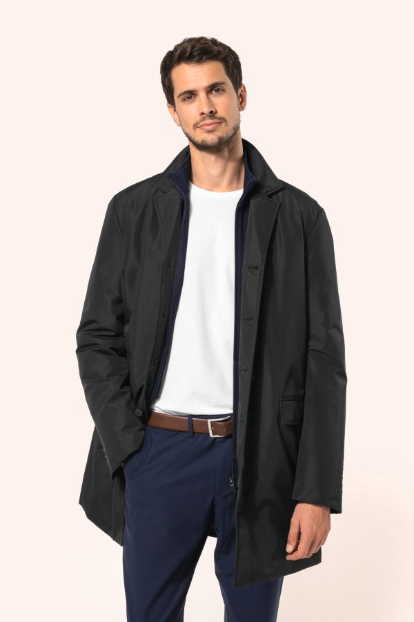 Casaco trench estruturado de homem
