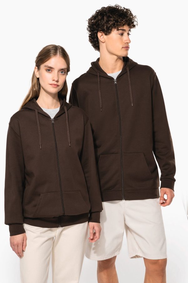Sweatshirt com fecho e capuz