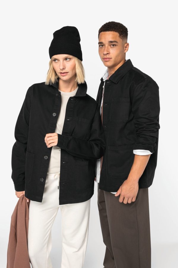 Sobrecamisa worker eco-responsàvel com aspecto lavado unissexo