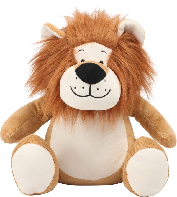 Leão de peluche com fecho