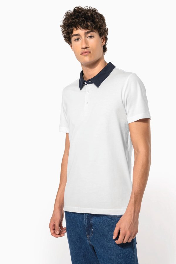 Polo de homem jersey bicolor