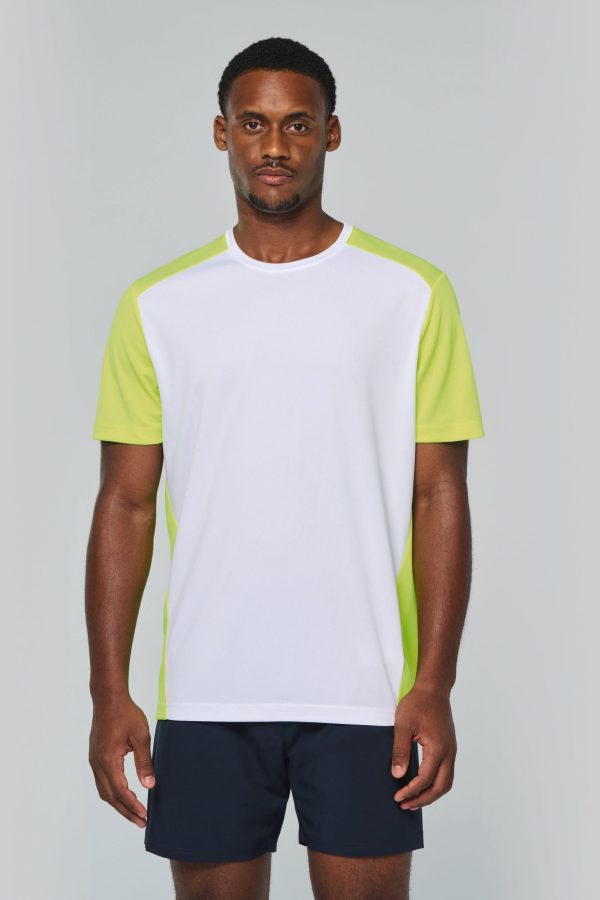 T-shirt de desporto bicolor eco-responsável de homem