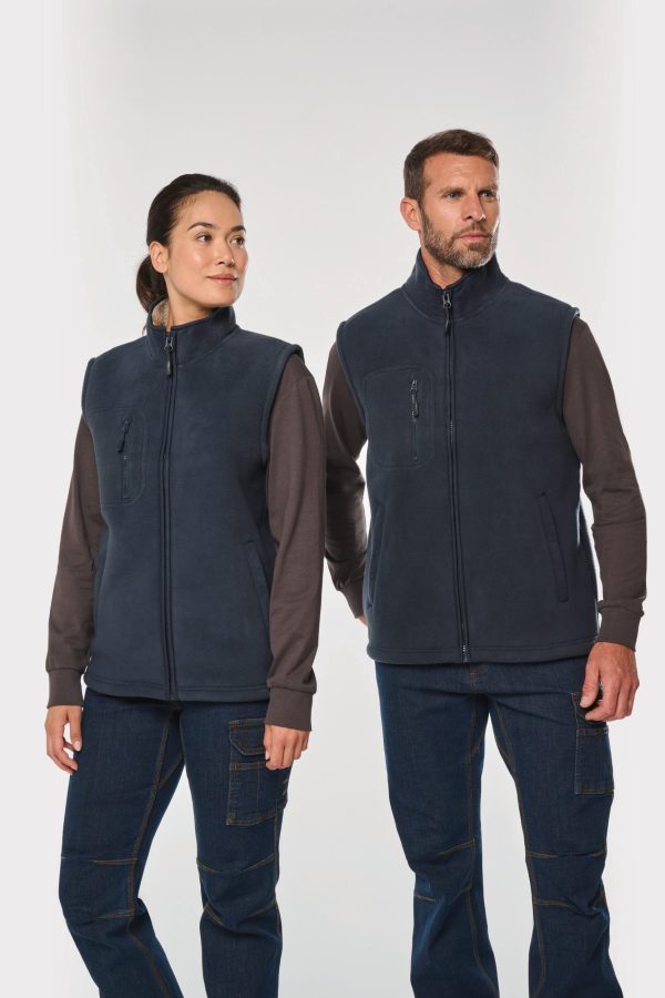 Colete polar com interior em sherpa unissexo